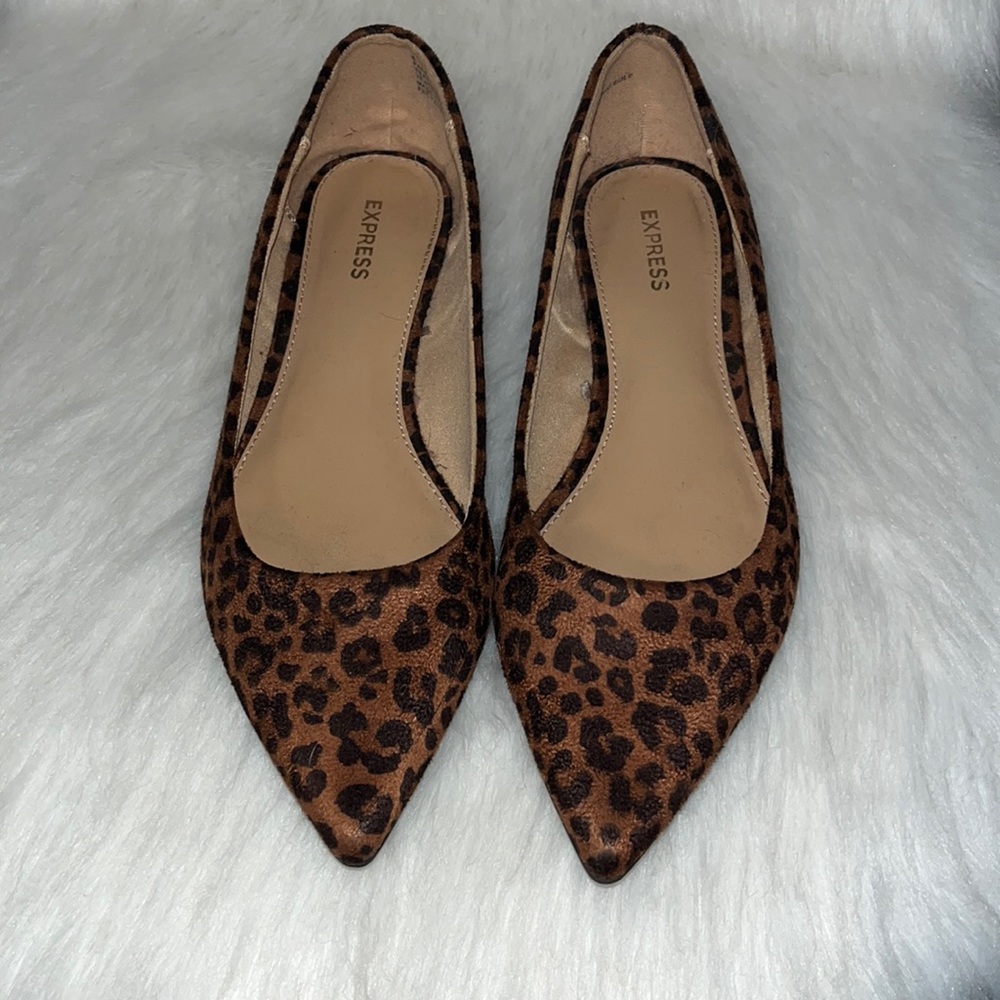 Express leopard print flats